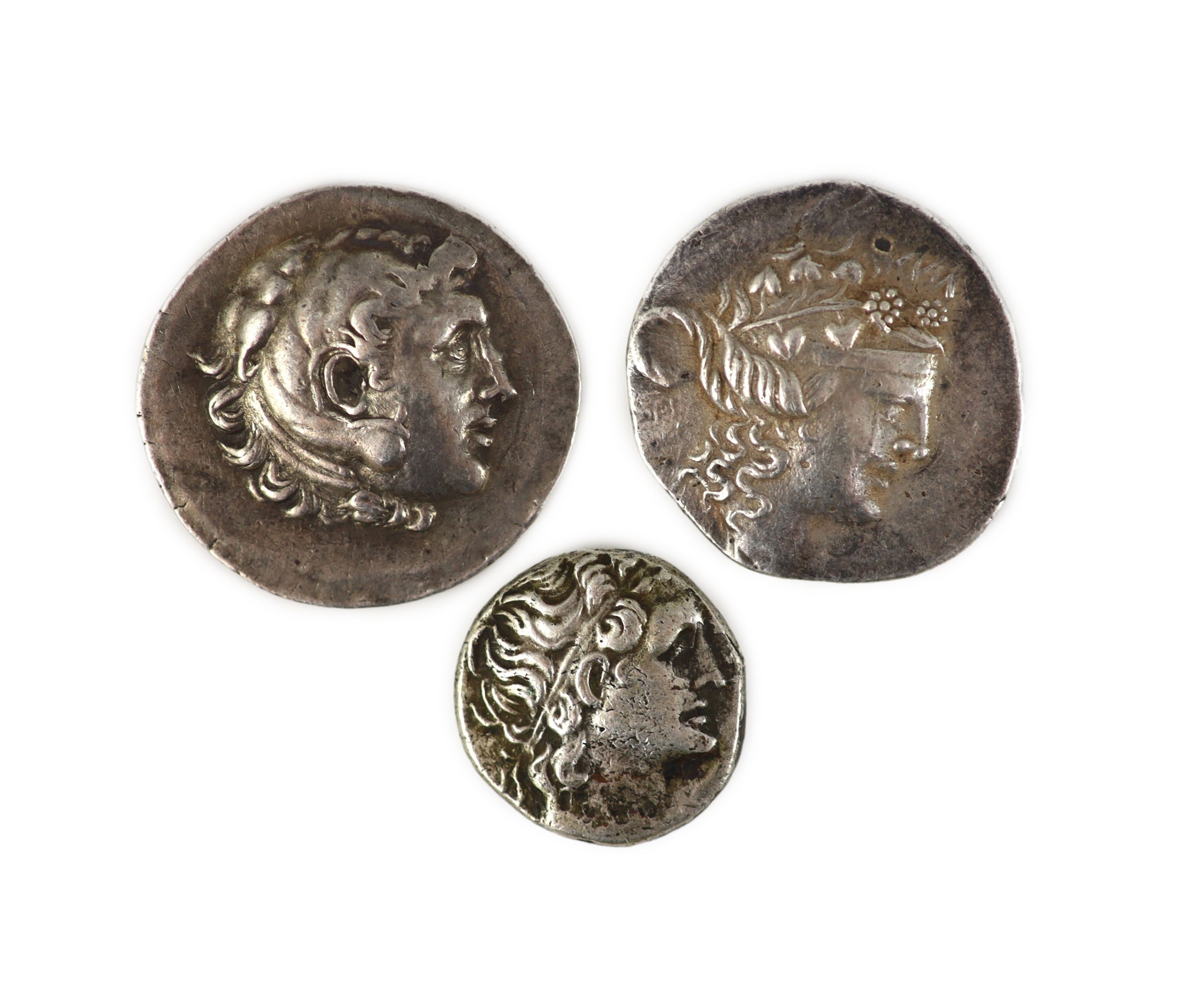 Three Ancient Greek AR Tetradrachm